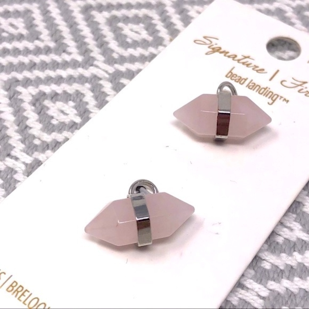 🌺 Bead Landing Signature Firma Rose Quartz Charms Nickel Free NWT